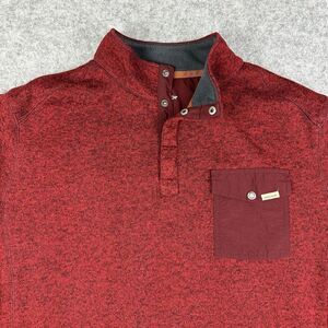 Woolrich Snap Pullover Sweater Mens XXL Heather Red Hiking Outdoor Performance